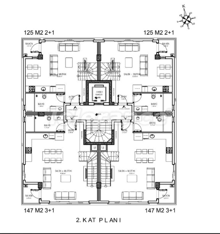 Apartment from the developer in Lara, Antalya with pool with installment - buy realty in Turkey - 102671