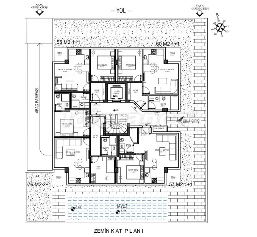 Apartment from the developer in Lara, Antalya with pool with installment - buy realty in Turkey - 102674