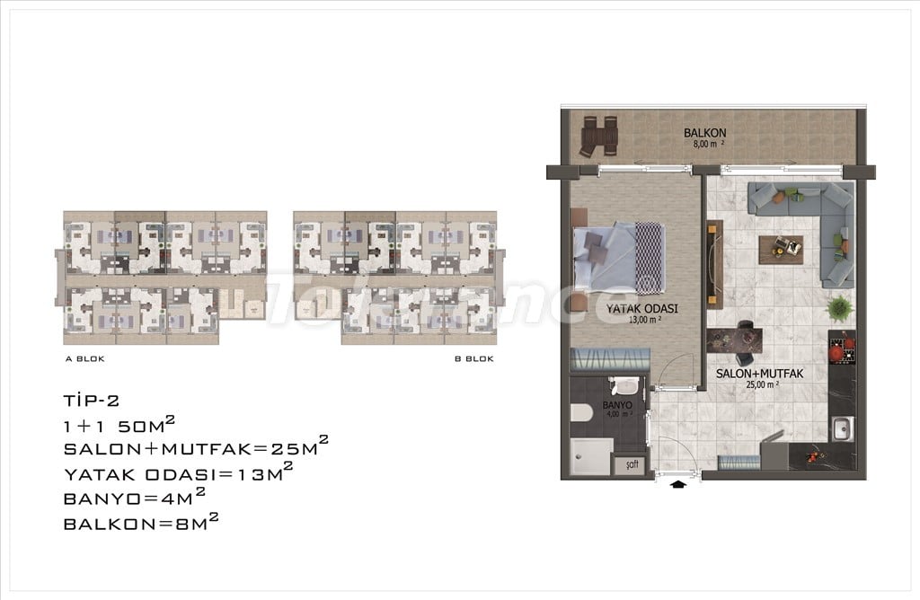 Apartment from the developer in Mahmutlar, Alanya pool installment - buy realty in Turkey - 15847