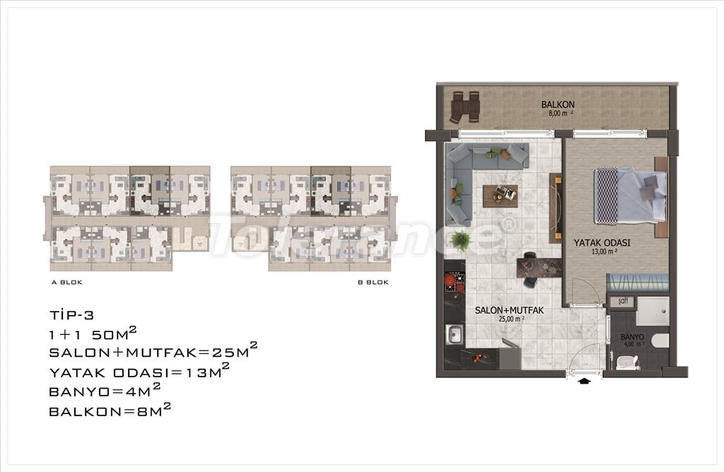 Apartment from the developer in Mahmutlar, Alanya pool installment - buy realty in Turkey - 15848