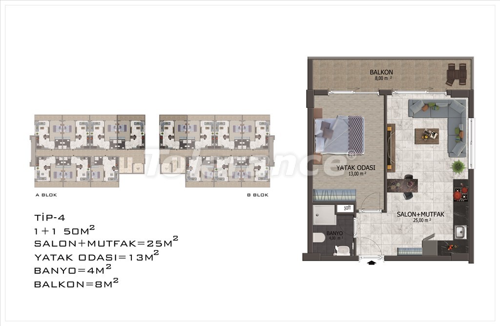 Apartment from the developer in Mahmutlar, Alanya pool installment - buy realty in Turkey - 15849