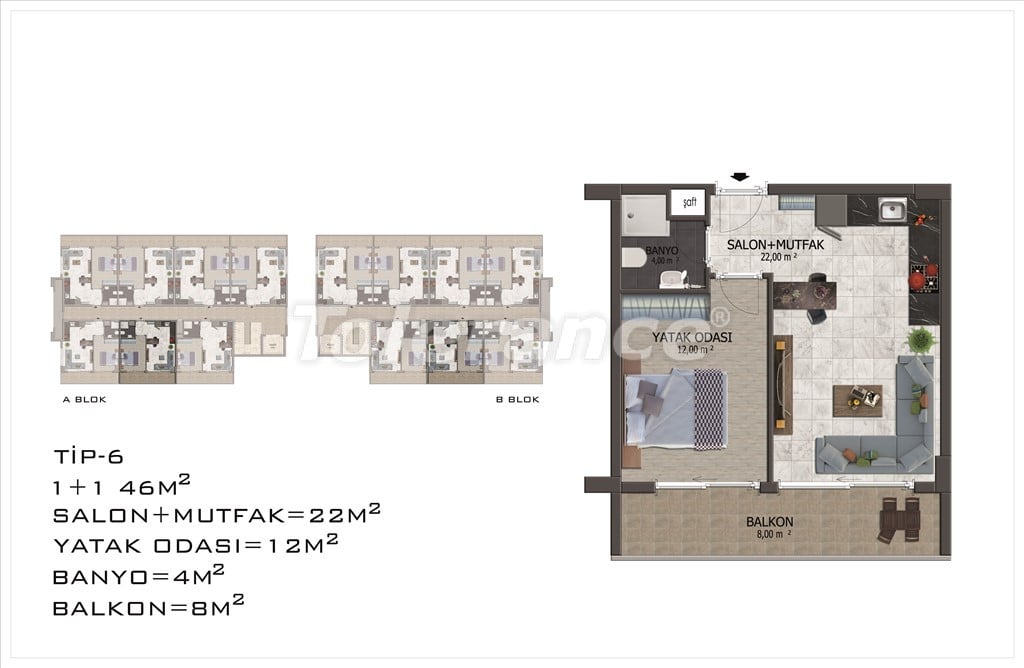 Apartment from the developer in Mahmutlar, Alanya pool installment - buy realty in Turkey - 15851