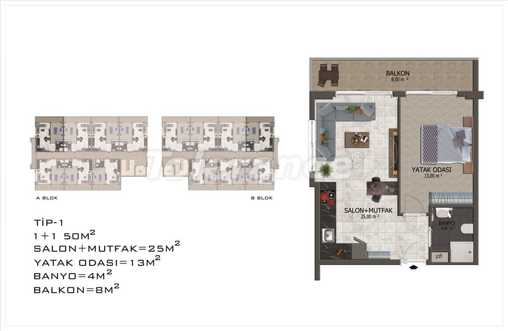 Apartment from the developer in Mahmutlar, Alanya pool installment - buy realty in Turkey - 15853