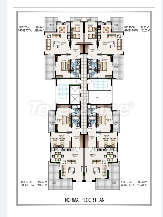 Apartment from the developer in Mahmutlar, Alanya with sea view with pool with installment - buy realty in Turkey - 28193