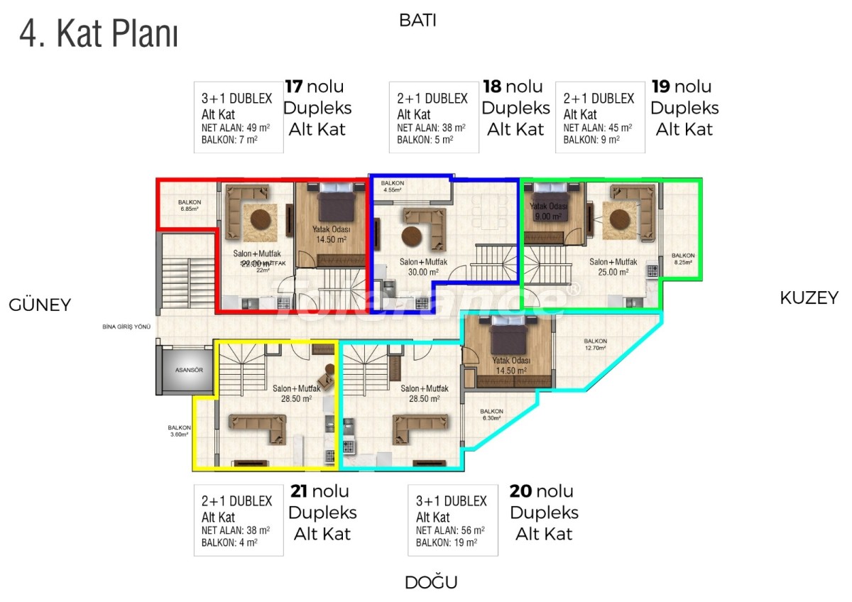 Apartment in Mahmutlar, Alanya with pool - buy realty in Turkey - 28852