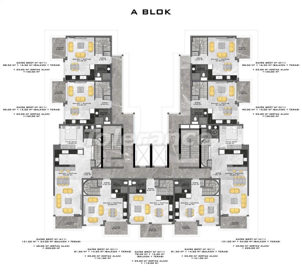 Apartment from the developer in Mahmutlar, Alanya with sea view with pool - buy realty in Turkey - 49920