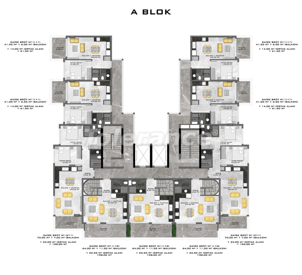 Apartment from the developer in Mahmutlar, Alanya with sea view with pool - buy realty in Turkey - 49922