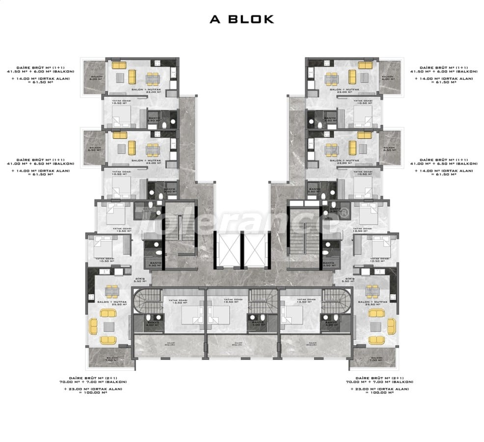 Apartment from the developer in Mahmutlar, Alanya with sea view with pool - buy realty in Turkey - 49924