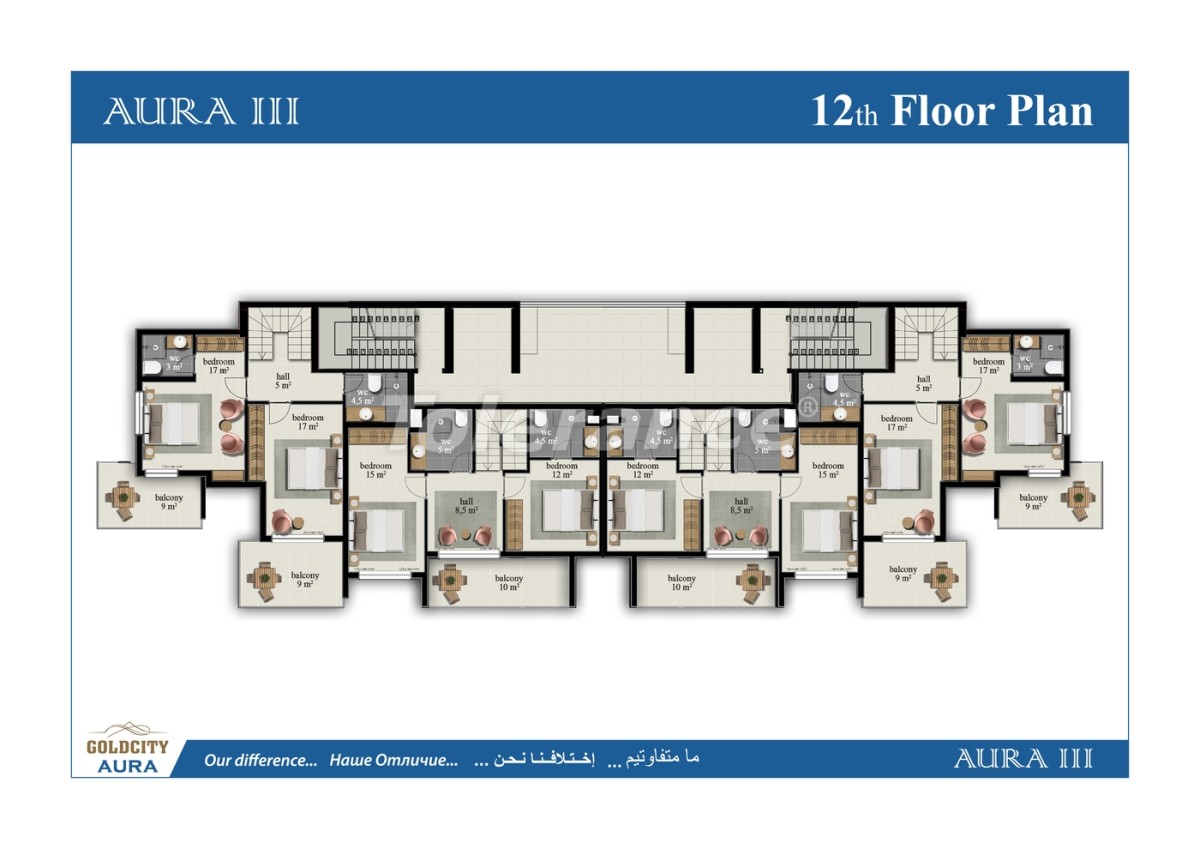 Apartment from the developer in Mahmutlar, Alanya with sea view with pool - buy realty in Turkey - 6495