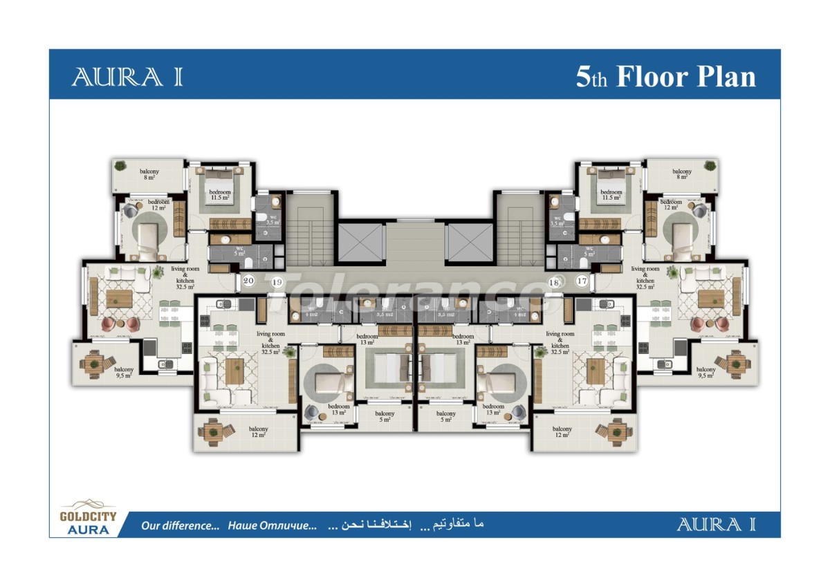 Apartment from the developer in Mahmutlar, Alanya with sea view with pool - buy realty in Turkey - 6500