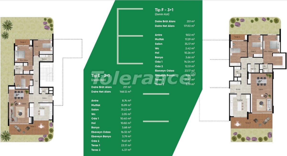 Apartment from the developer in Mezitli, Mersin with pool with installment - buy realty in Turkey - 58517