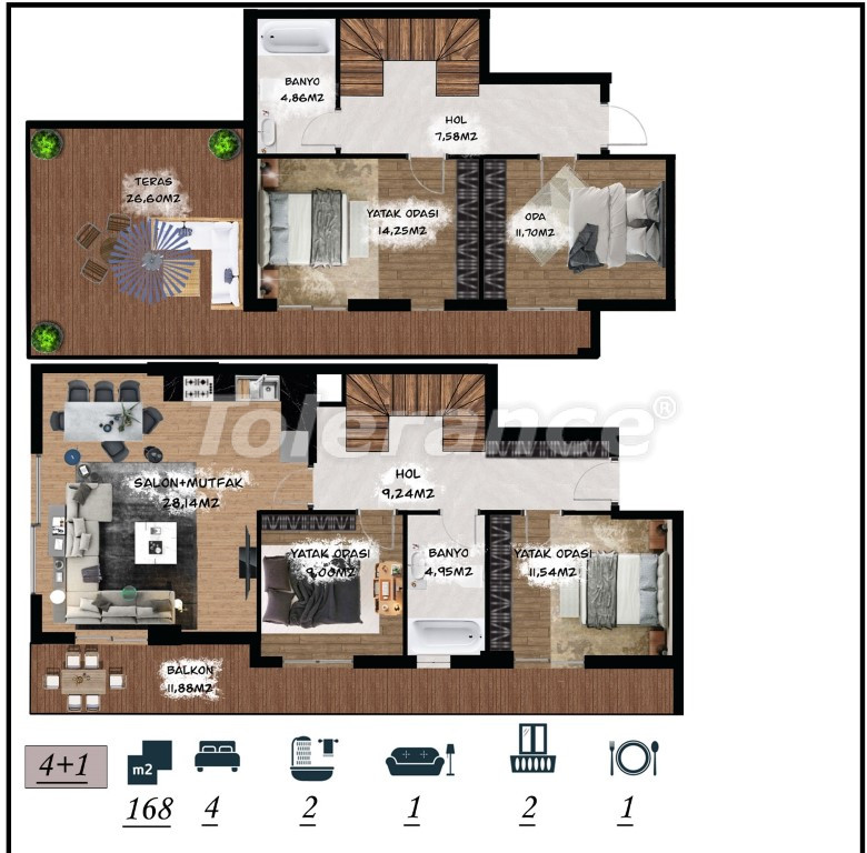 Apartment from the developer in Muratpaşa, Antalya with installment - buy realty in Turkey - 105530