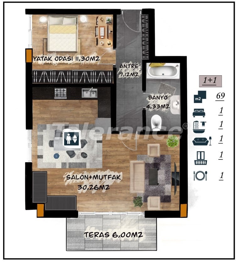 Apartment from the developer in Muratpaşa, Antalya with installment - buy realty in Turkey - 105534