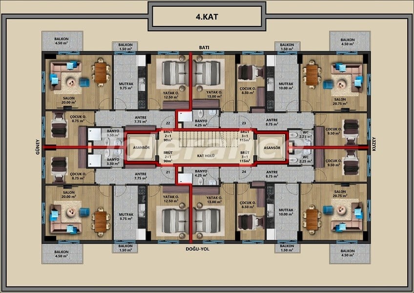 Apartment from the developer in Muratpaşa, Antalya - buy realty in Turkey - 46005