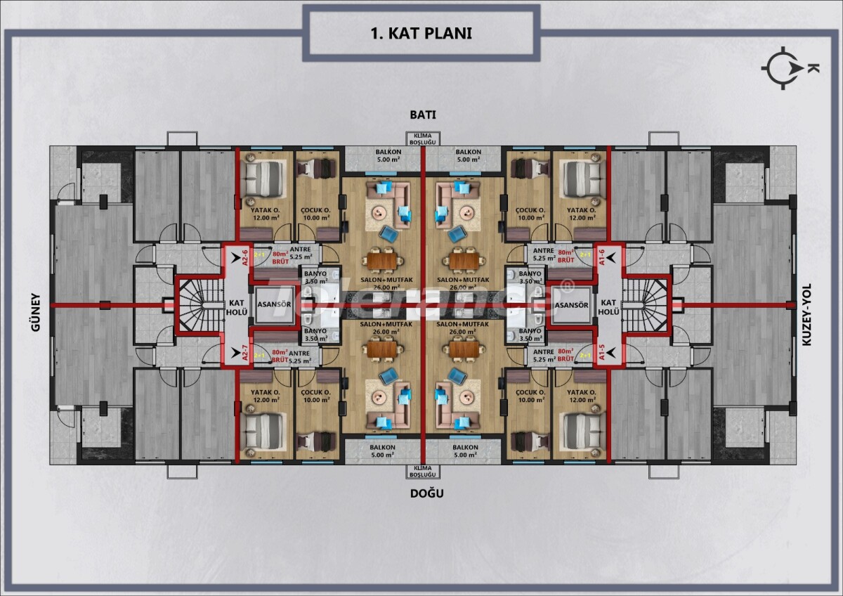 Apartment from the developer in Muratpaşa, Antalya - buy realty in Turkey - 58336