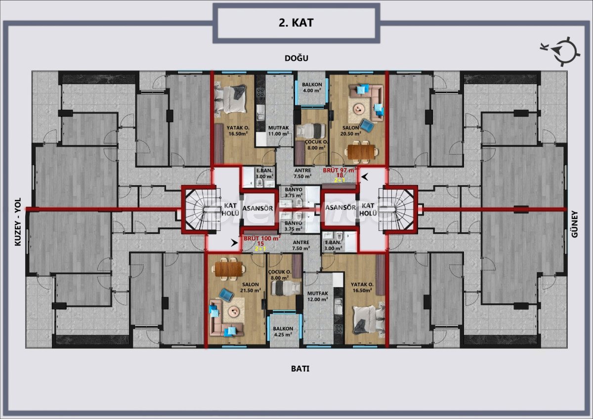 Apartment from the developer in Muratpaşa, Antalya - buy realty in Turkey - 85457