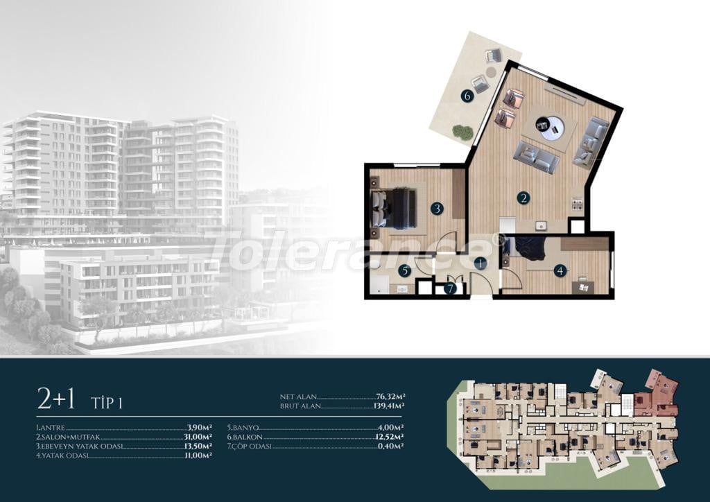 Apartment from the developer in Narlıdere, İzmir with sea view with pool with installment - buy realty in Turkey - 109562