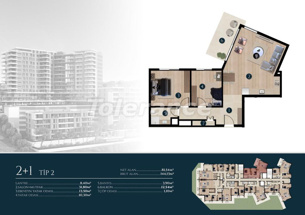 Apartment from the developer in Narlıdere, İzmir with sea view with pool with installment - buy realty in Turkey - 109563