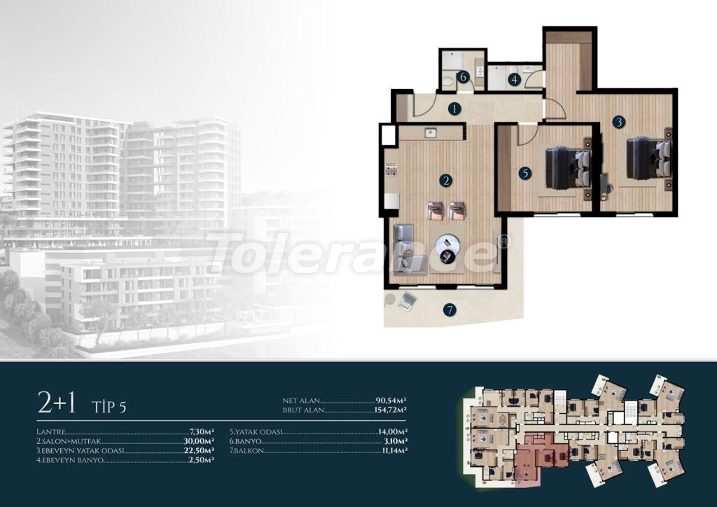 Apartment from the developer in Narlıdere, İzmir with sea view with pool with installment - buy realty in Turkey - 109566