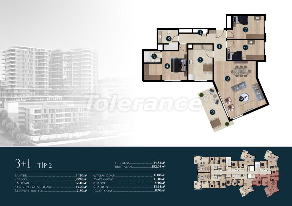 Apartment from the developer in Narlıdere, İzmir with sea view with pool with installment - buy realty in Turkey - 109569