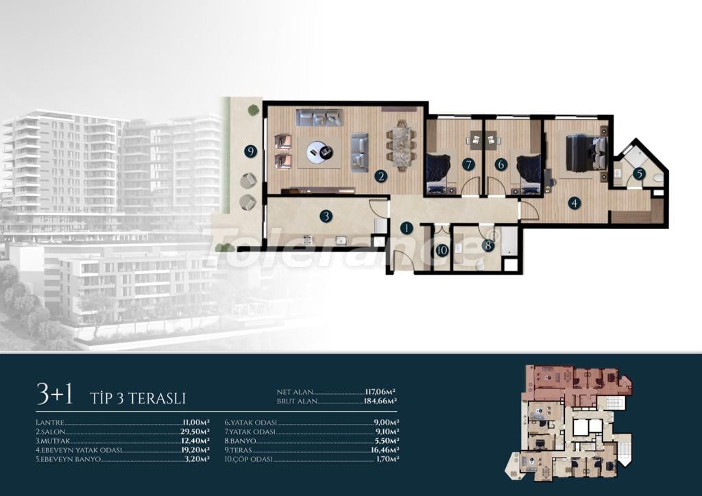 Apartment from the developer in Narlıdere, İzmir with sea view with pool with installment - buy realty in Turkey - 109573