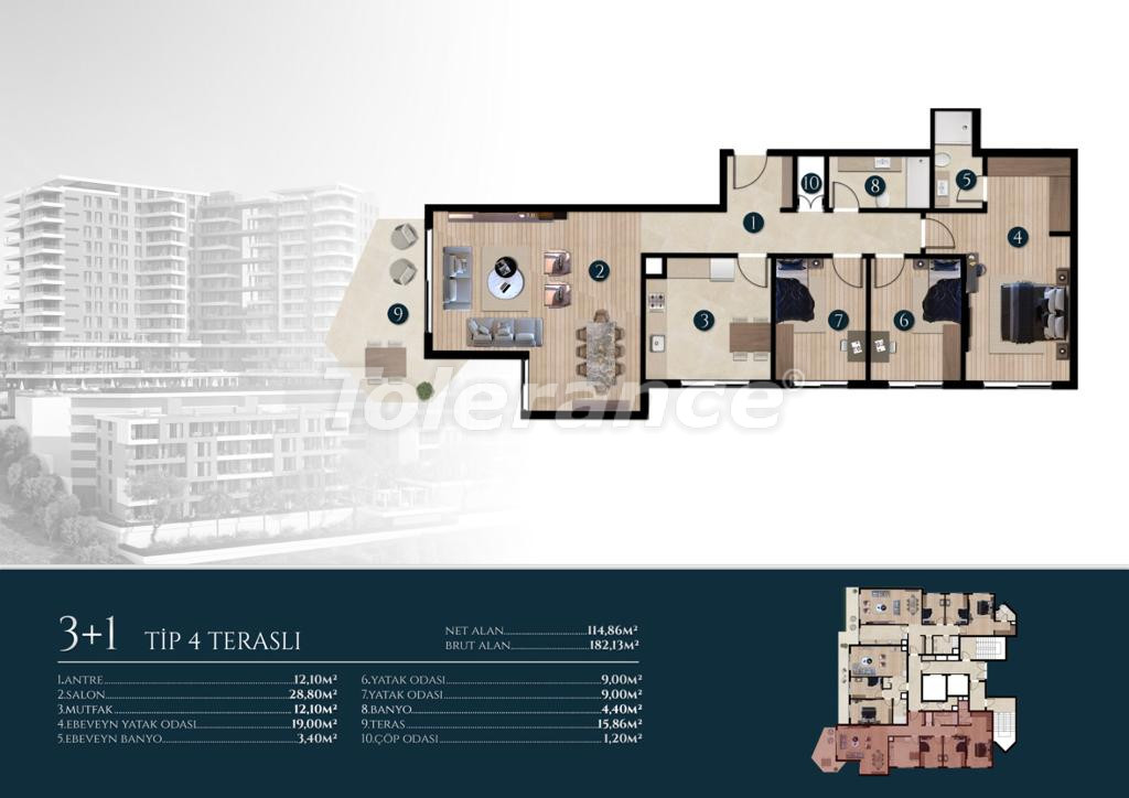 Apartment from the developer in Narlıdere, İzmir with sea view with pool with installment - buy realty in Turkey - 109575