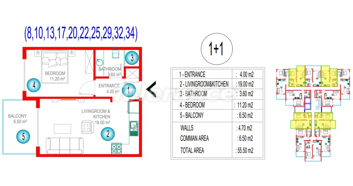 Apartment from the developer in Oba, Alanya with pool with installment - buy realty in Turkey - 63809