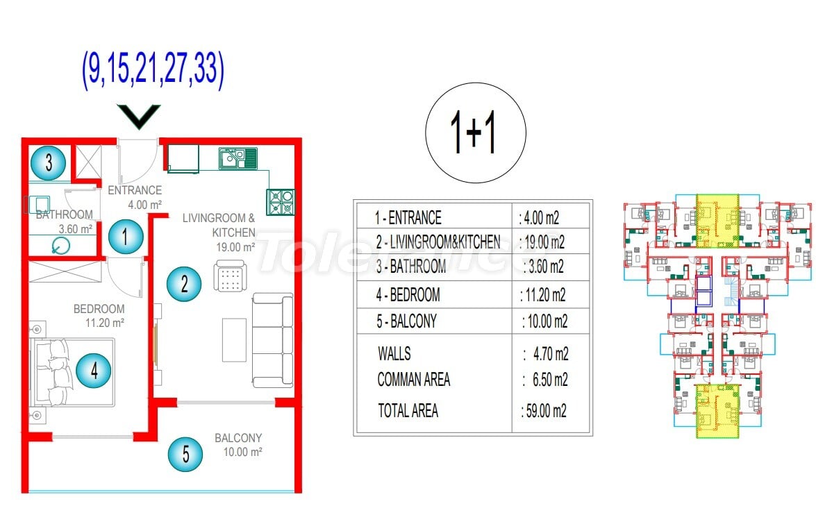 Apartment from the developer in Oba, Alanya with pool with installment - buy realty in Turkey - 63810