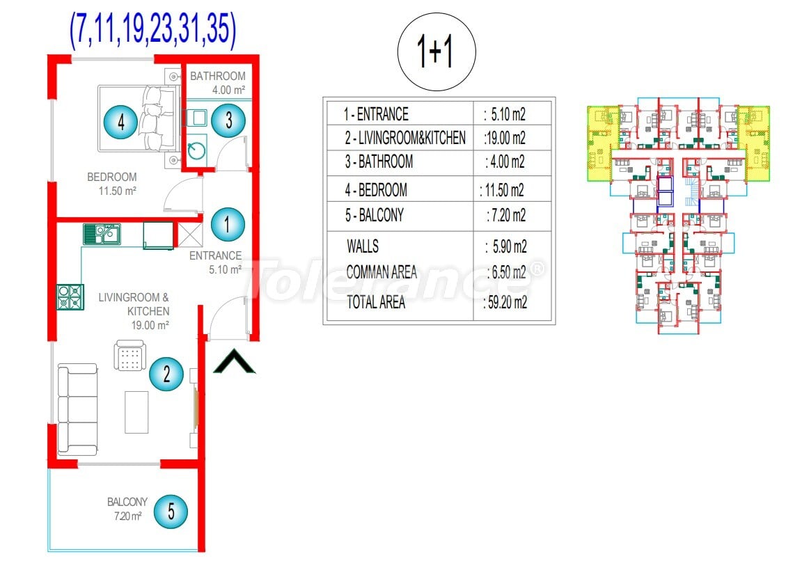 Apartment from the developer in Oba, Alanya with pool with installment - buy realty in Turkey - 63811