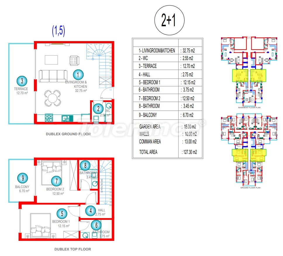 Apartment from the developer in Oba, Alanya with pool with installment - buy realty in Turkey - 63819