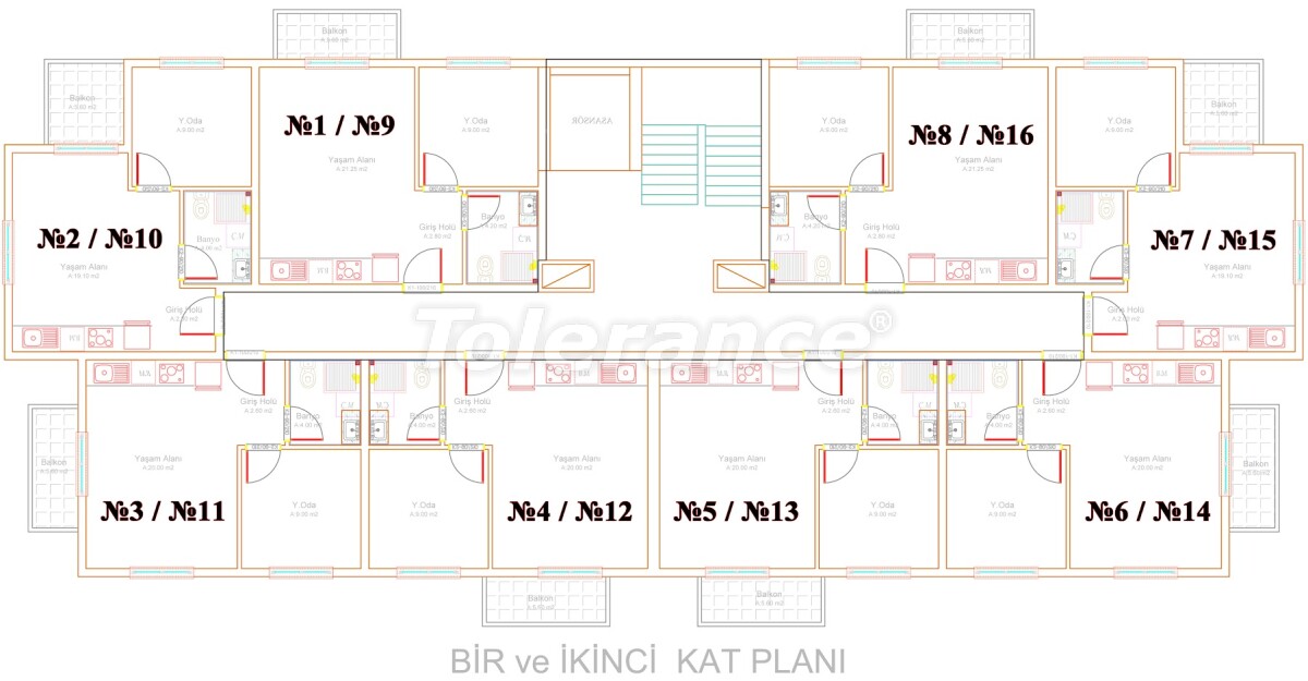 Apartment from the developer in Payallar, Alanya with pool - buy realty in Turkey - 60634