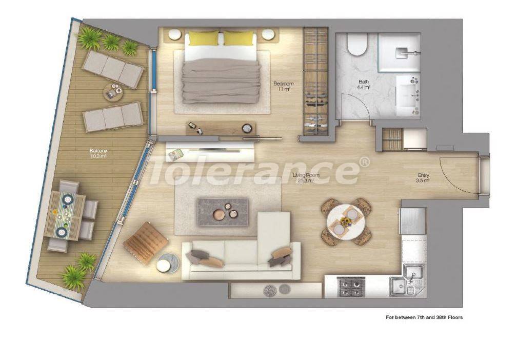 Apartment in Sisli, İstanbul pool installment - buy realty in Turkey - 18514