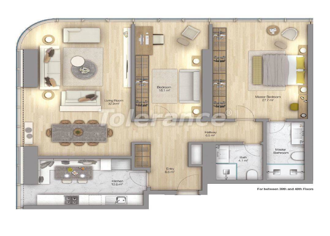 Apartment in Sisli, İstanbul pool installment - buy realty in Turkey - 18517