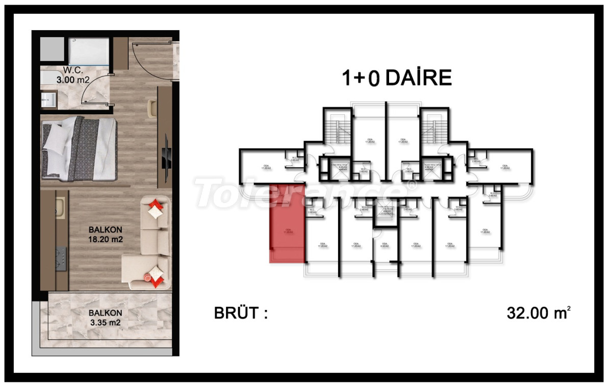 Apartment from the developer in Tece, Mersin, Mersin with pool with installment - buy realty in Turkey - 100691