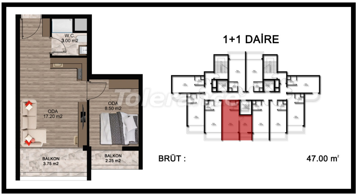 Apartment from the developer in Tece, Mersin, Mersin with pool with installment - buy realty in Turkey - 100692