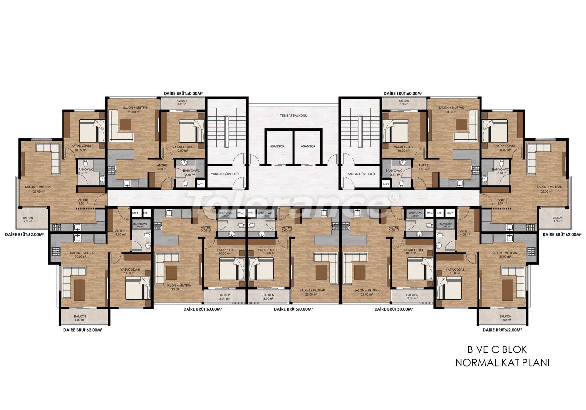 Apartment from the developer in Tece, Mersin, Mersin with sea view with pool with installment - buy realty in Turkey - 34328