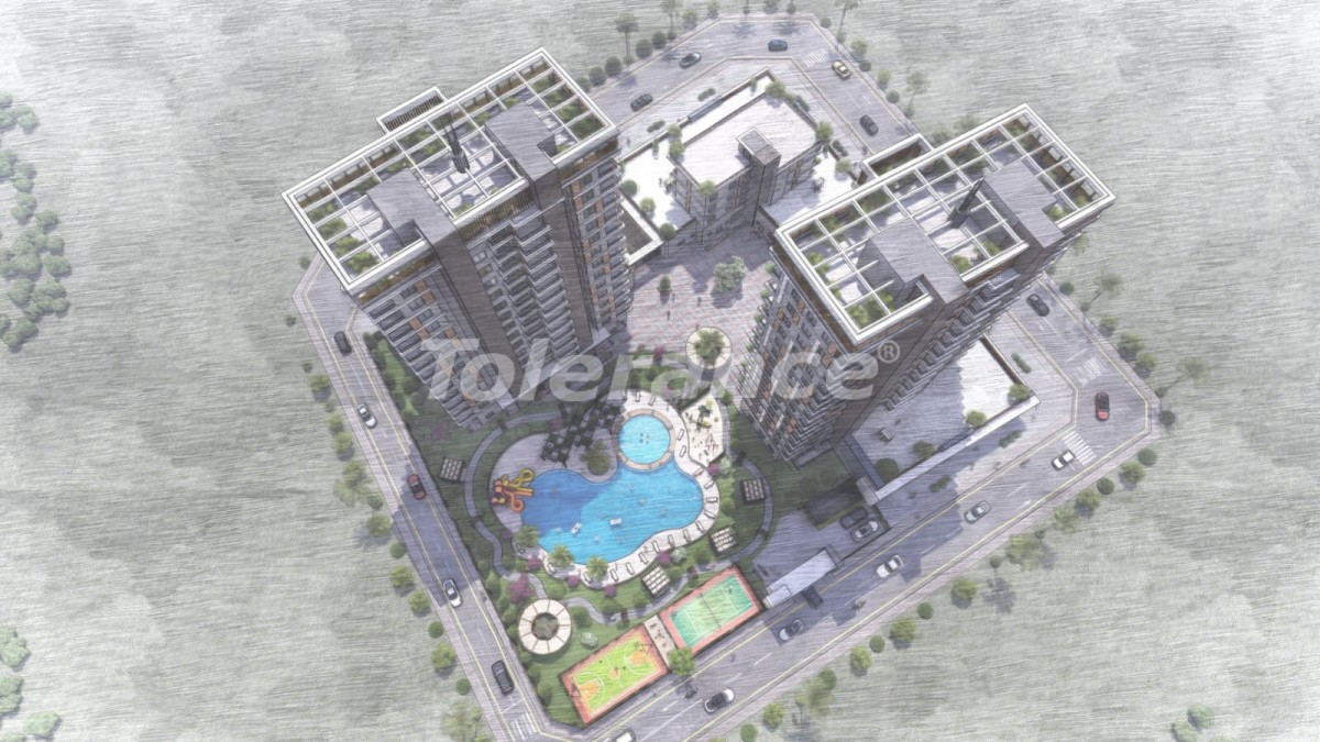 Apartment from the developer in Tece, Mersin, Mersin with sea view with pool with installment - buy realty in Turkey - 35828