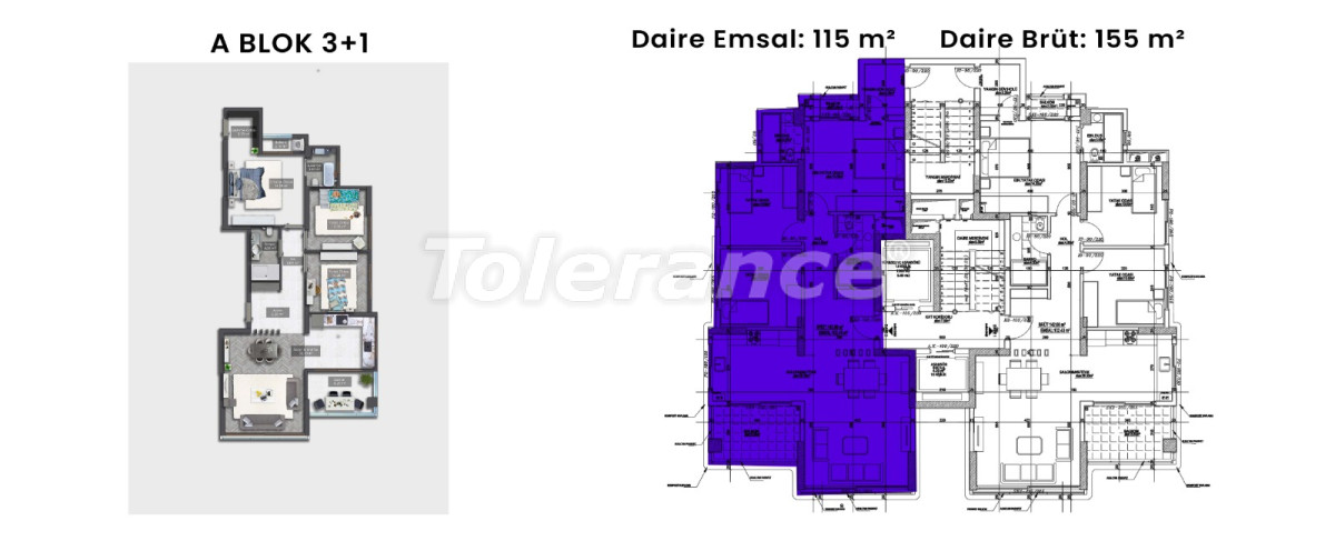 Apartment from the developer in Tece, Mersin, Mersin with pool with installment - buy realty in Turkey - 96420