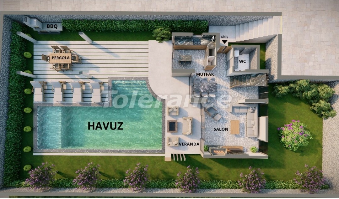 Villa from the developer in Fethie with pool - buy realty in Turkey - 46651