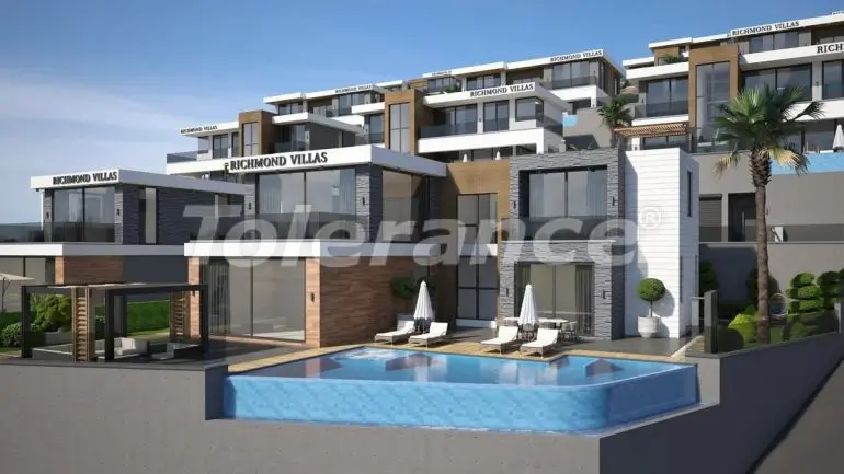 Villa from the developer in Kargicak, Alanya with sea view with pool - buy realty in Turkey - 27982